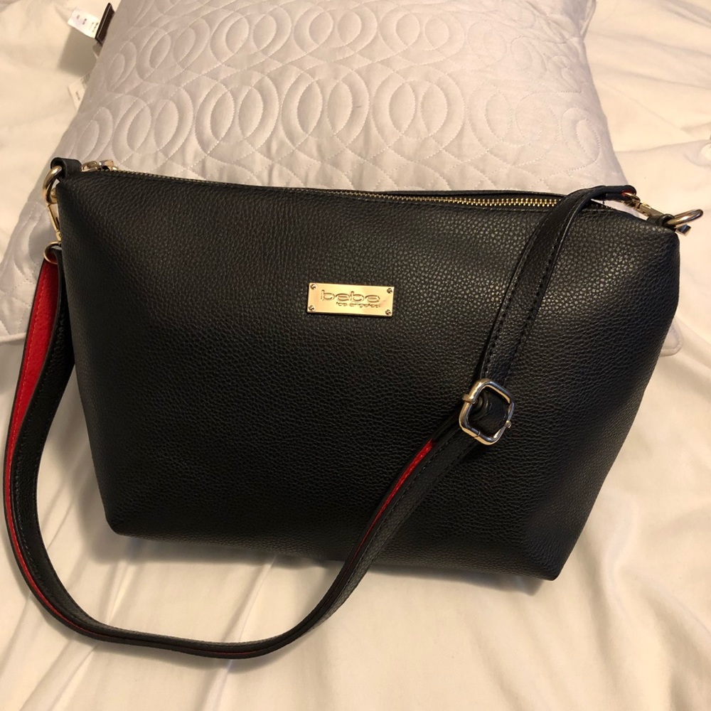 NWOT Bebe Small Black Purse Faux Leather